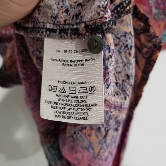 Anthropologie Edme & Esyllte Draped Front V Neck Multicolor Dress Size Small - Picture 11 of 14